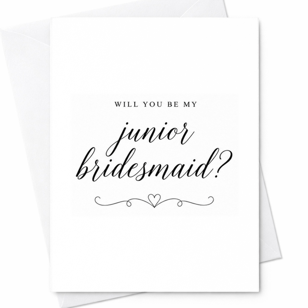 Will You Be My Junior Bridesmaid Card Junior Bridesmaid Proposal Card From Bride Wedding Party Proposal Card C1950