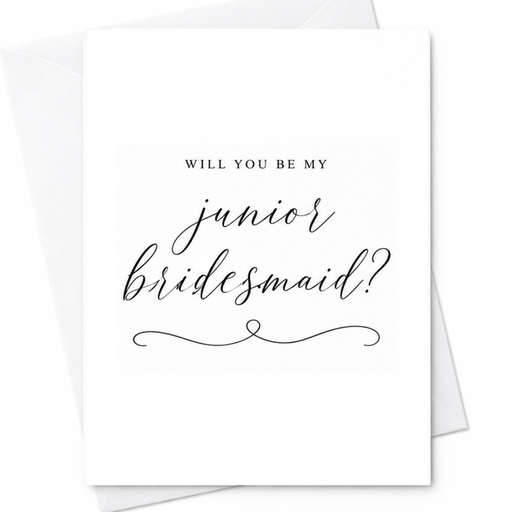 Will You Be My Junior Bridesmaid Card Junior Bridesmaid Proposal Card From Bride Wedding Party Proposal C1951