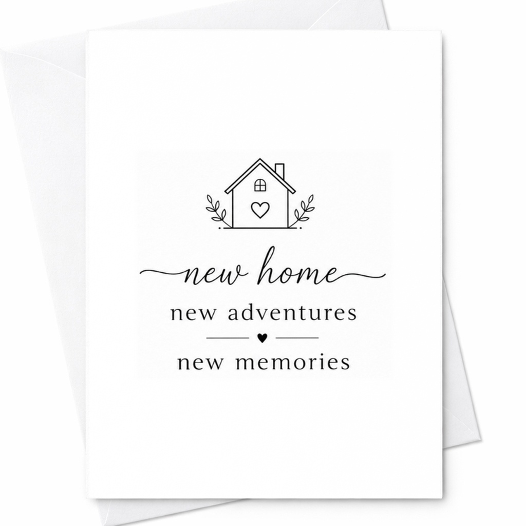 New Home New Adventures New Memories Card Housewarming New Homeowner Gift First Home Congratulations C1955