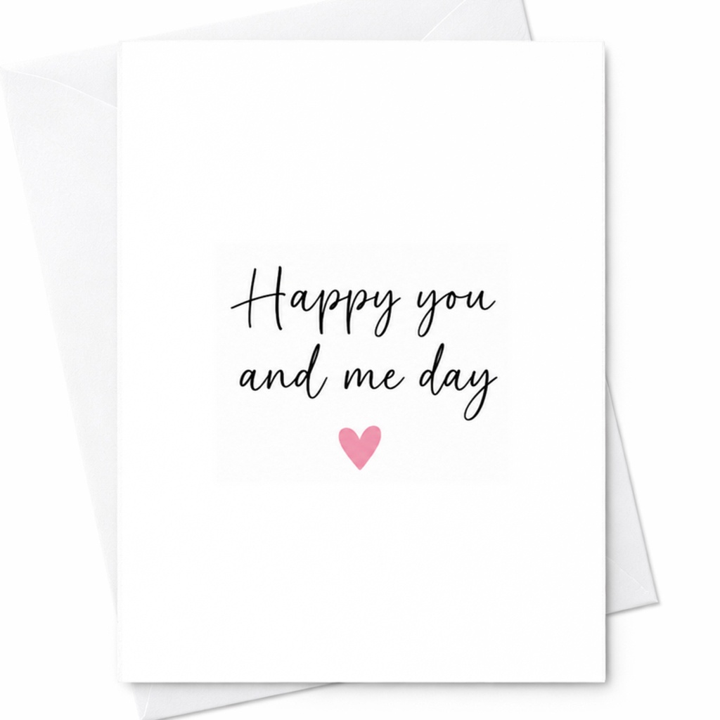 Happy You And Me Day Card Cute Anniversary Card For Partner Boyfriend Girlfriend Husband Wife Relationship C1959