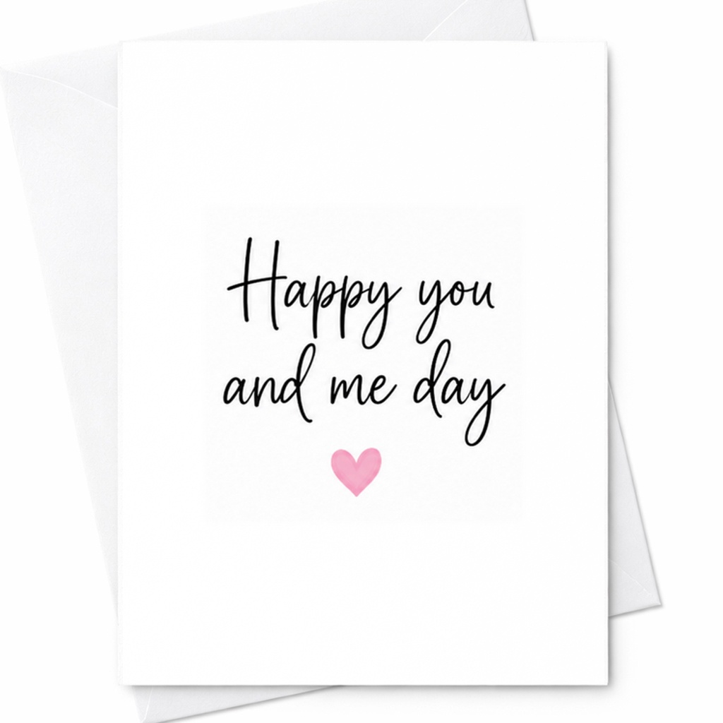 Happy You And Me Day Card Cute Anniversary Card For Husband Wife Boyfriend Girlfriend Romantic Relationship Card C1962