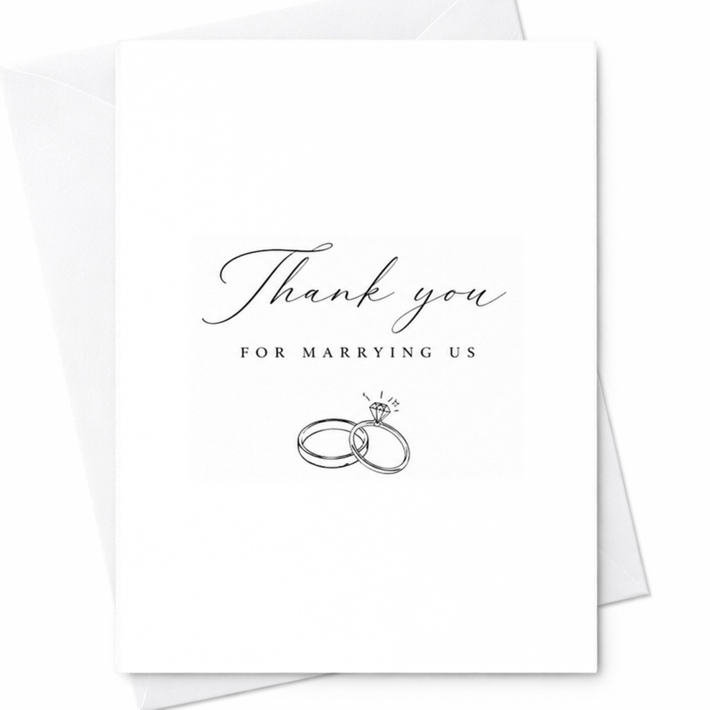 Thank You For Marrying Us Card Wedding Officiant Thank You Card Pastor Minister Celebrant Ceremony Appreciation Gift C1966