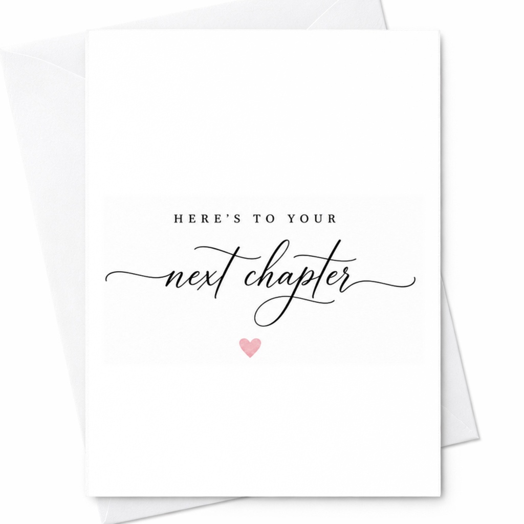 New Home Card, Here's To Your Next Chapter Card, Housewarming Gift, First Home Congratulations Card, New Beginnings Card C1970
