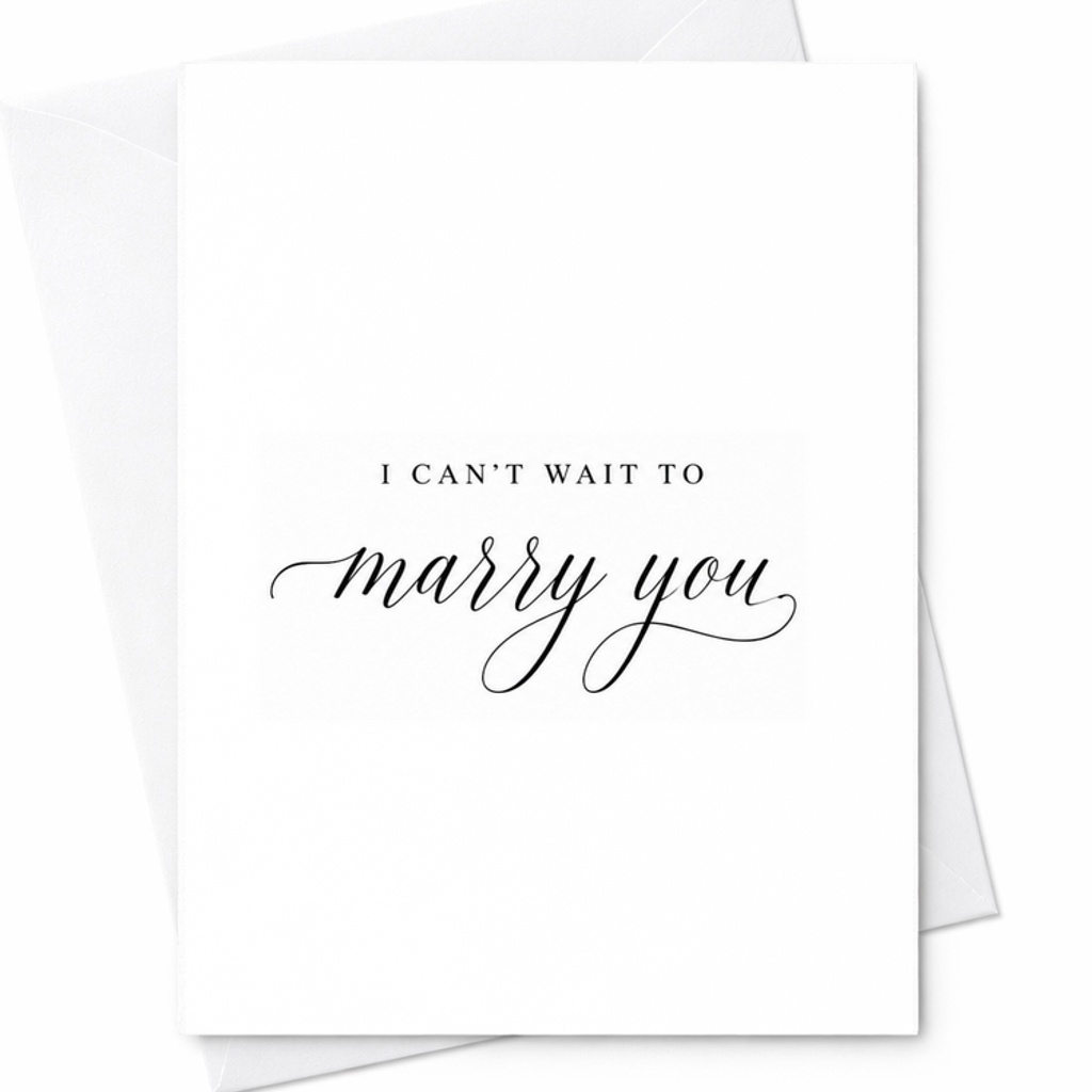 I Can't Wait To Marry You Card, Wedding Day Card for Bride or Groom, Fiance Love Card, Future Husband Wife Wedding Card C1979