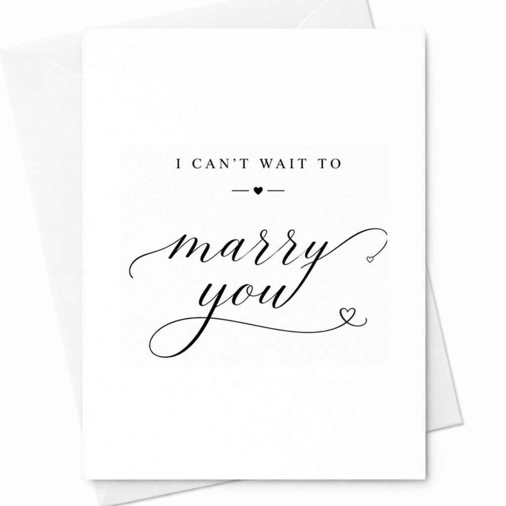 I Can't Wait To Marry You Card, Wedding Day Card for Bride, Groom Gift Card, Future Spouse Love Card, Romantic Wedding Card C1980