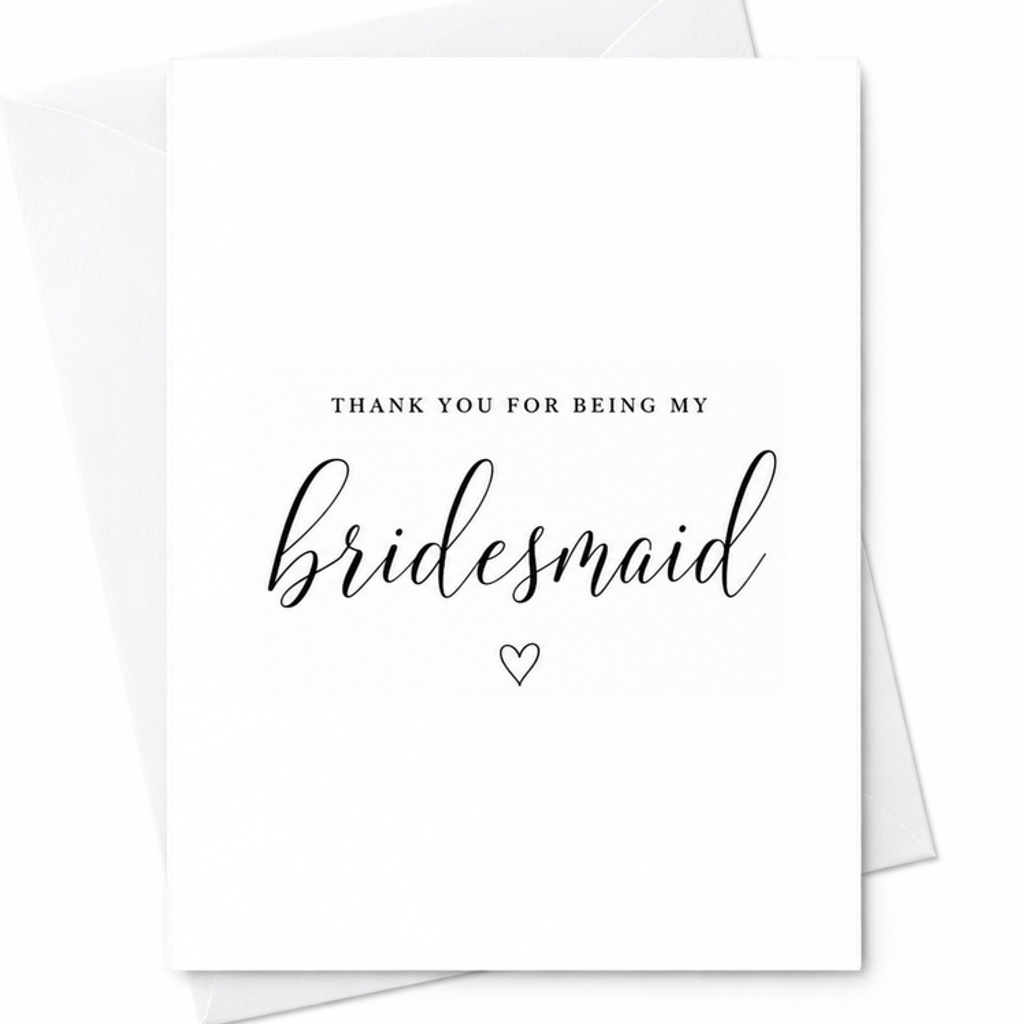 Thank You For Being My Bridesmaid Card, Bridesmaid Thank You Card, Bridal Party Thank You, Wedding Party Gift, Bridesmaid C1996