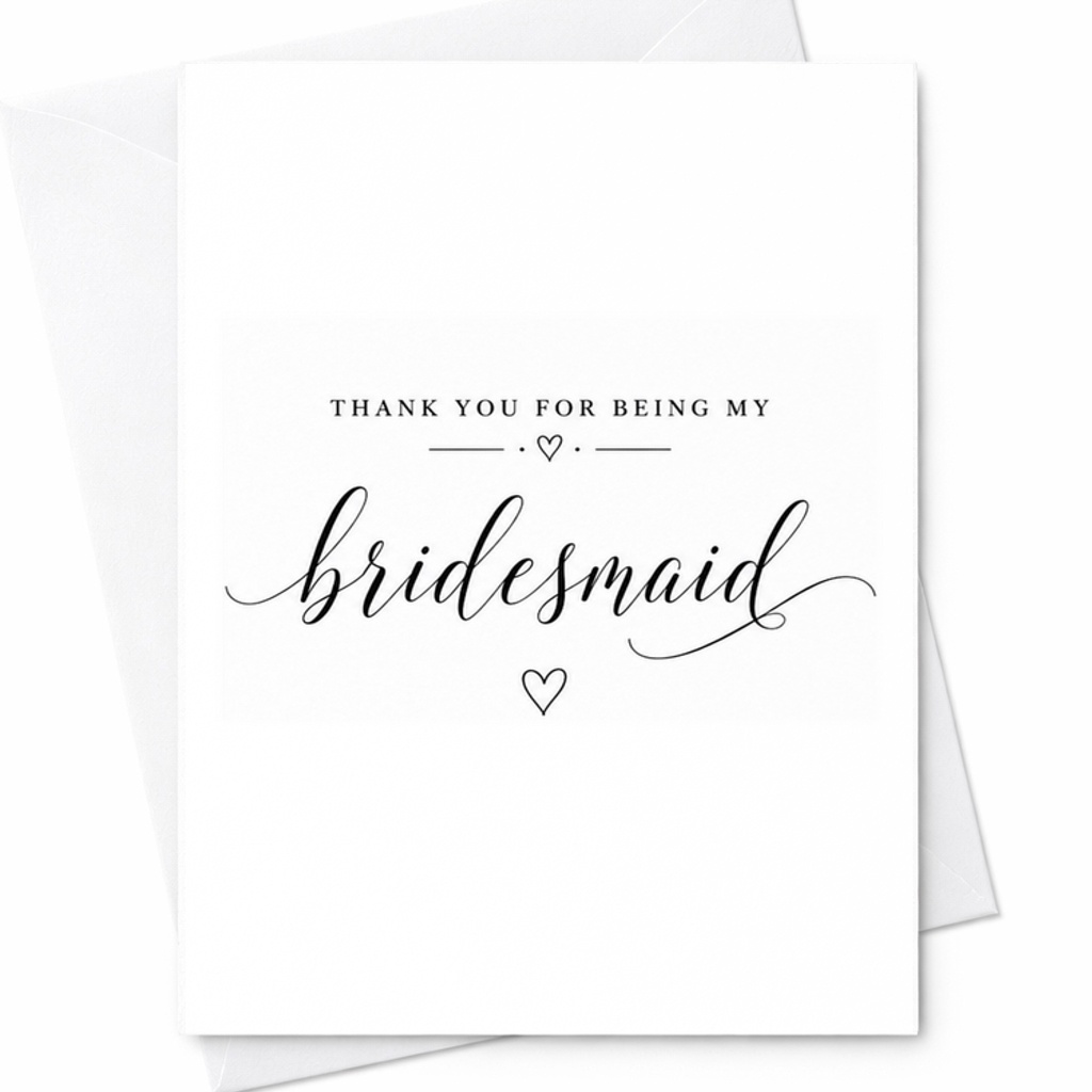 Thank You For Being My Bridesmaid Card, Bridesmaid Thank You Card, Bridal Party Thank You, Wedding Party Gift, Bridesmaid C1997