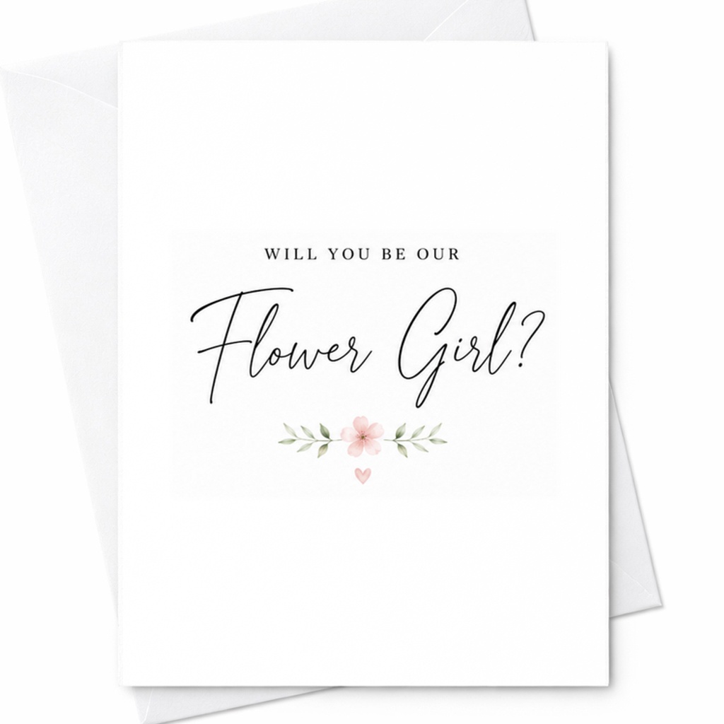 Will You Be Our Flower Girl Card, Flower Girl Proposal Card, Wedding Party Proposal, Flower Girl Gift, Junior Bridesmaid Card C1998
