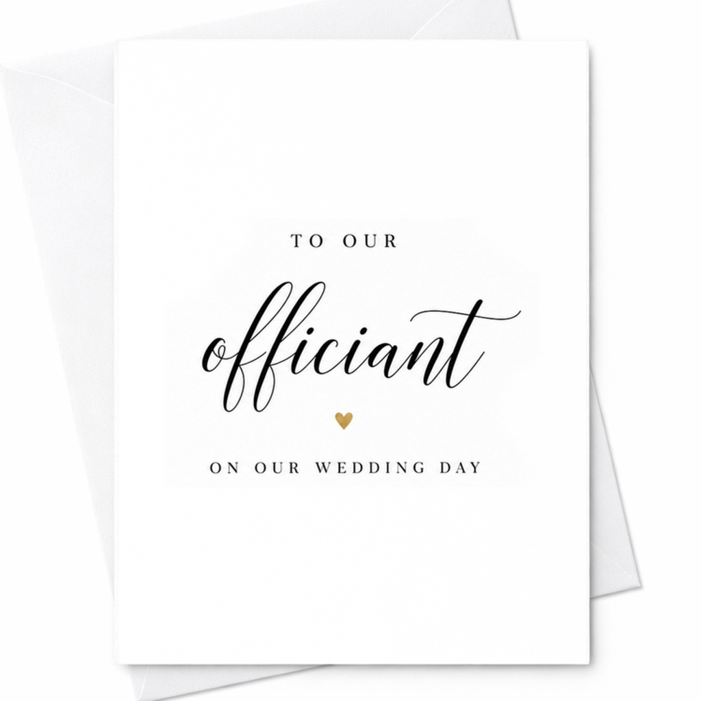 To Our Officiant On Our Wedding Day Card, Wedding Officiant Thank You Card, Officiant Appreciation Gift, Wedding Ceremony Card C2002