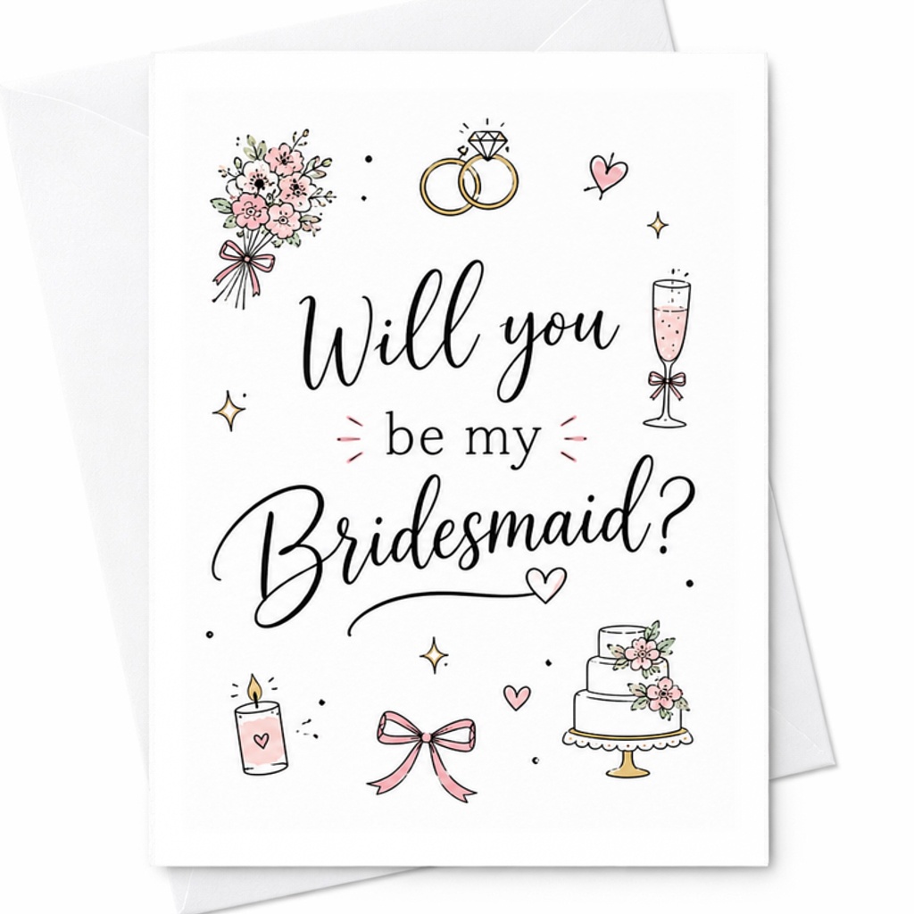 Will You Be My Bridesmaid Card, Bridesmaid Proposal Card, Bridal Party Proposal, Maid Of Honor Proposal, Wedding Party Card C2026
