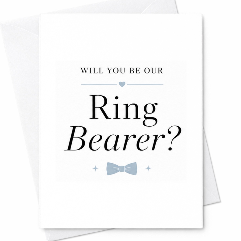 Will You Be Our Ring Bearer Card, Ring Bearer Proposal Card, Wedding Party Proposal, Ring Bearer From Bride And Groom C2029