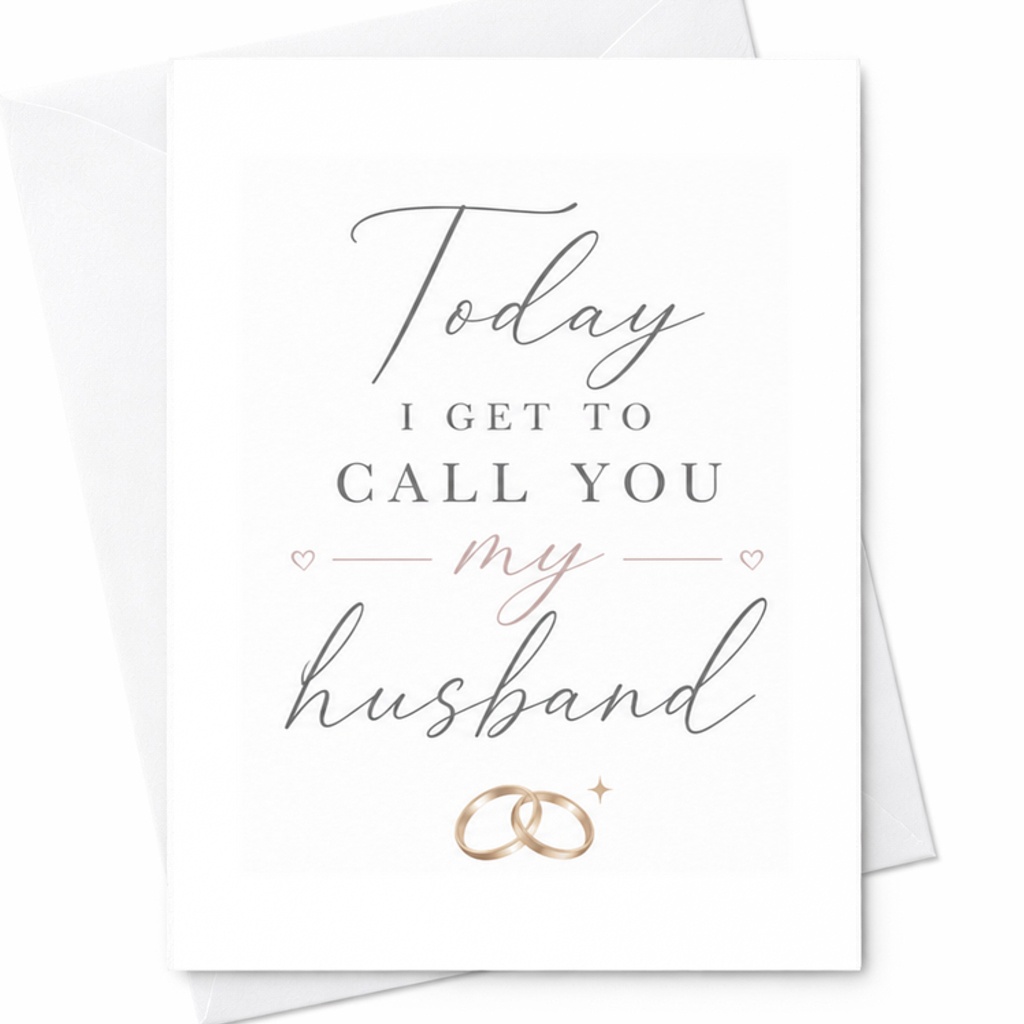 Today I Get To Call You My Husband Card, Groom Wedding Day Card, Wedding Day For Husband, Bride To Groom Letter C2031