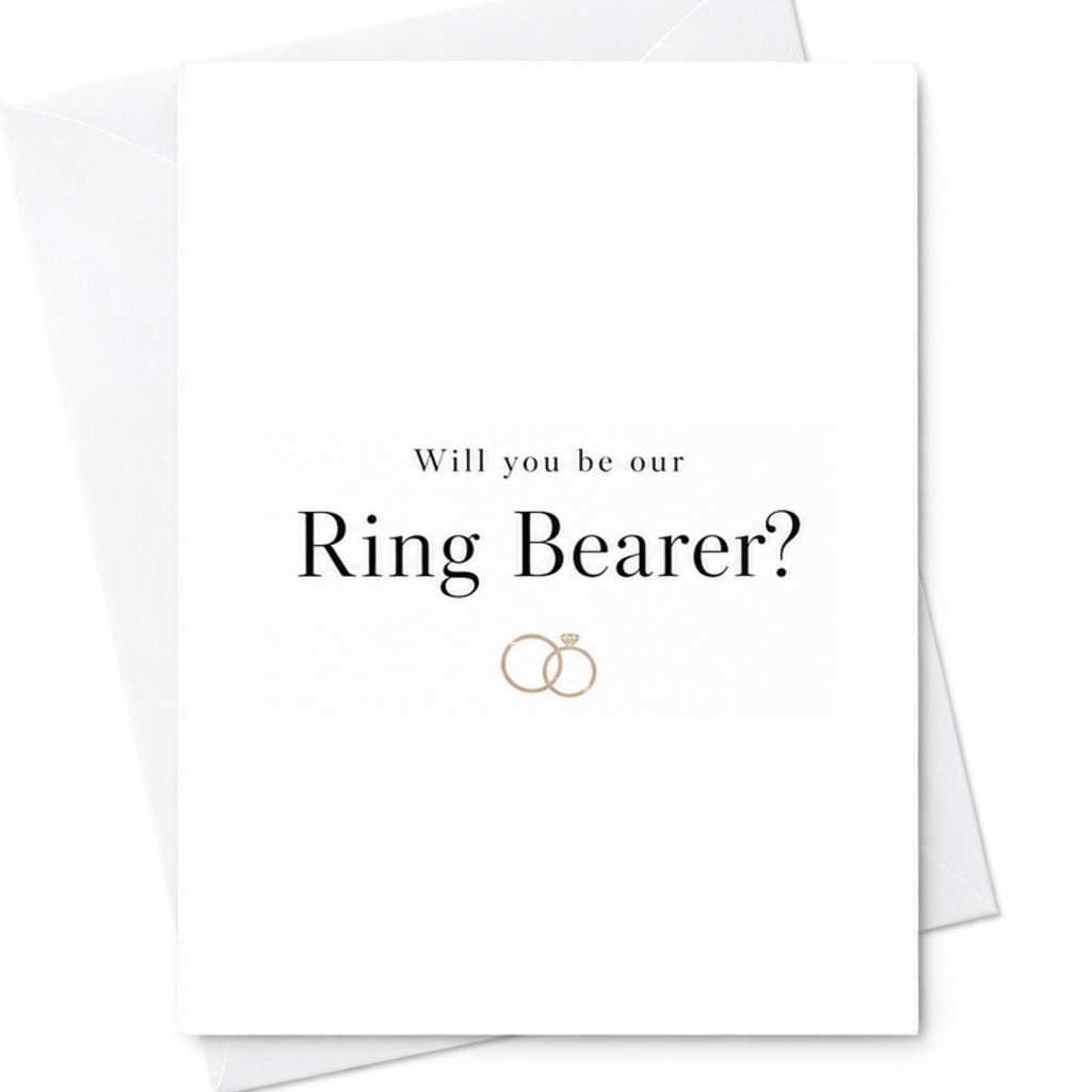 Will You Be Our Ring Bearer Card, Ring Bearer Proposal Card, Wedding Party Proposal, Ring Bearer Gift From Bride And Groom C2028