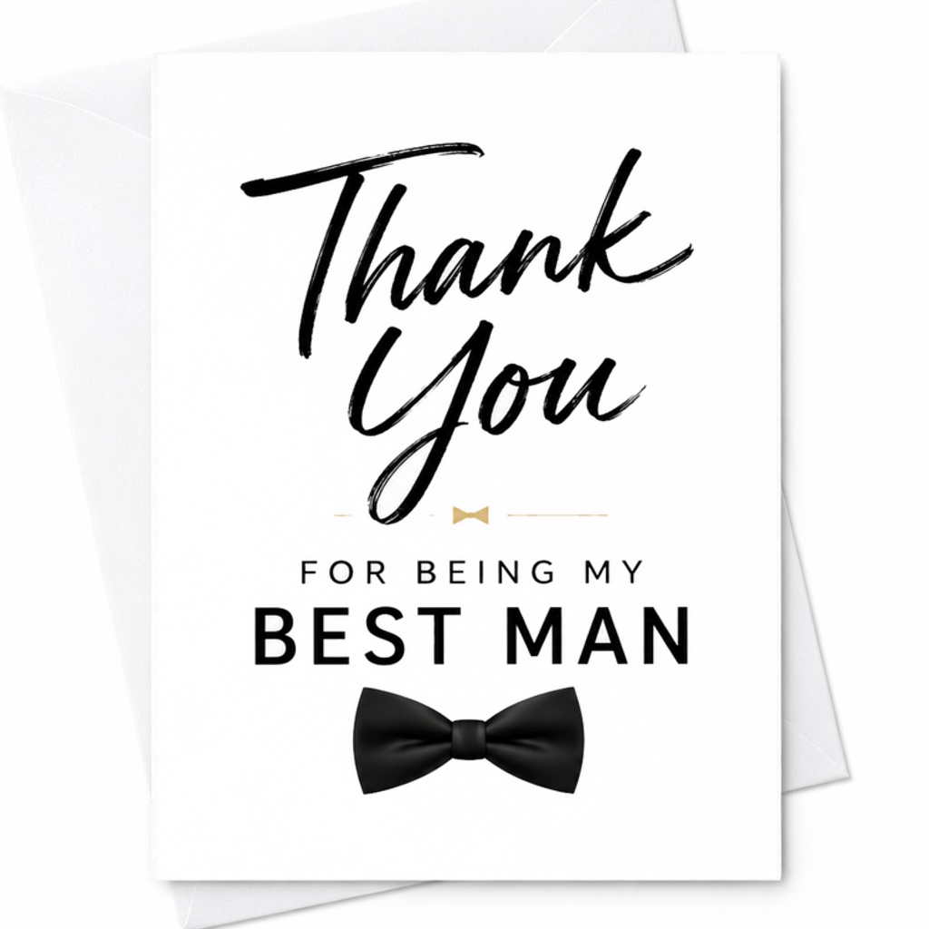 Thank You For Being My Best Man Card, Best Man Thank You Card, Wedding Party Thank You Card, Groom To Best Man Card C2032