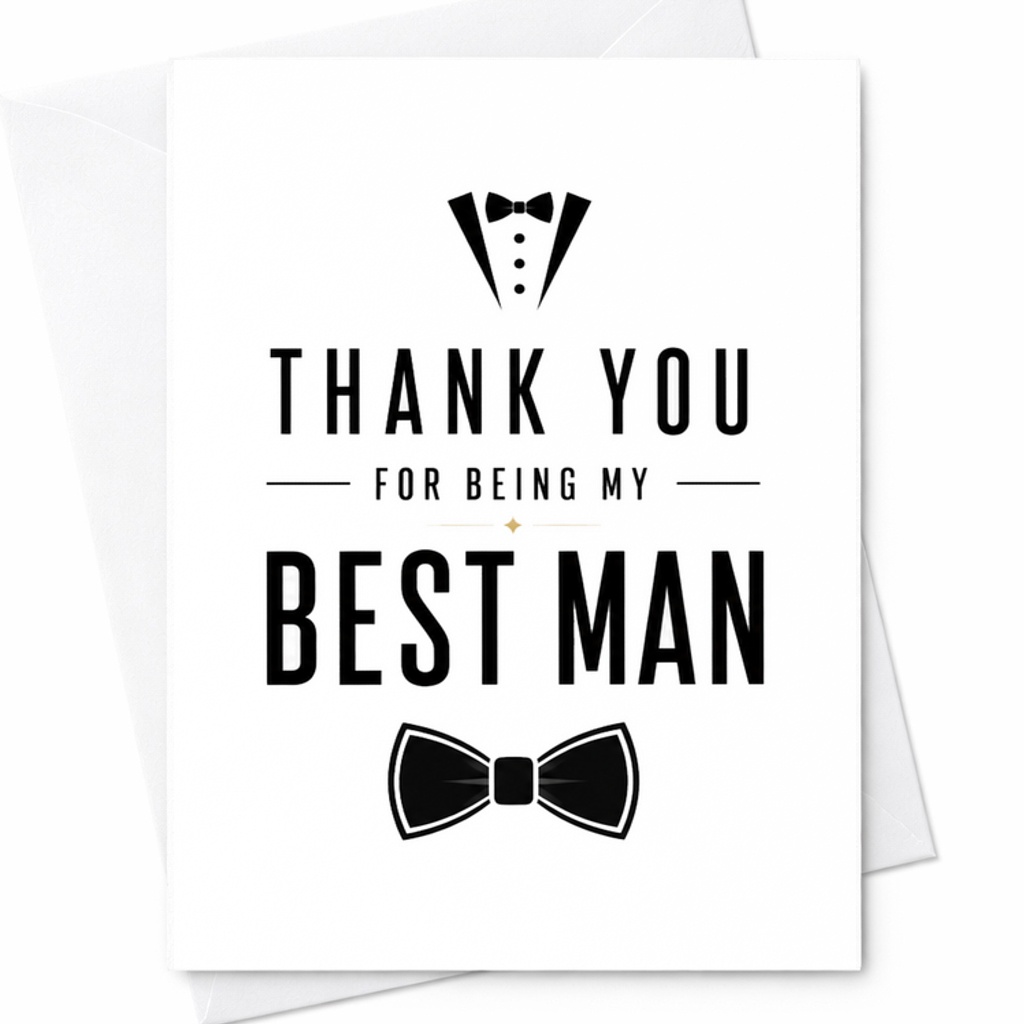 Thank You For Being My Best Man Card, Best Man Thank You Card, Wedding Party Thank You Card, Groom To Best Man C2033