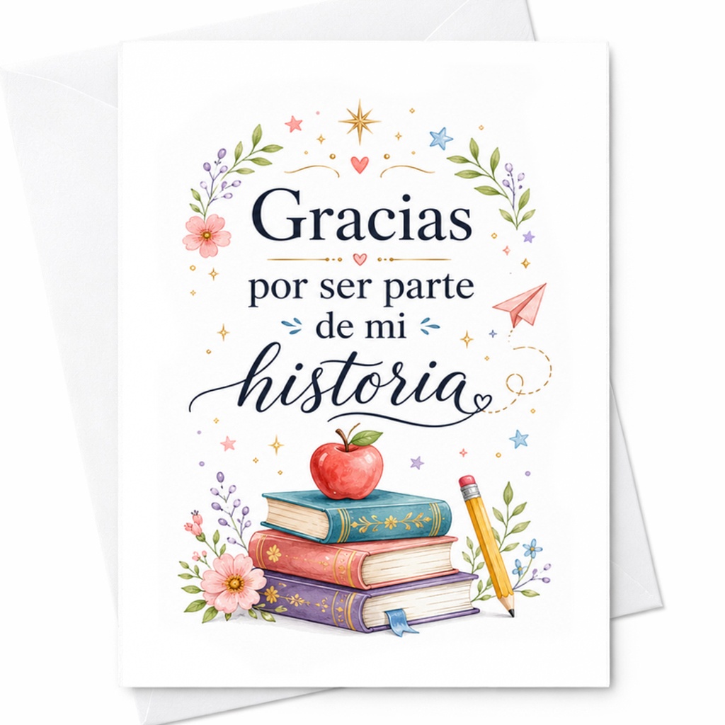 Gracias Por Ser Parte De Mi Historia Thank You Card Teacher Appreciation Card Gratitude Card For Mentor Educator Spanish C2171