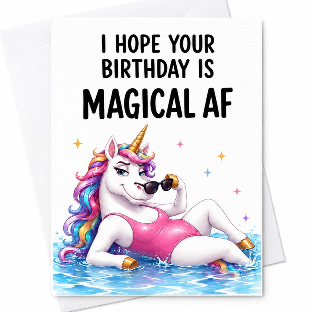 I Hope Your Birthday Is Magical Af Birthday Card Funny Unicorn Card For Friends Sister Husband Wife Boyfriend Girlfriend C2358