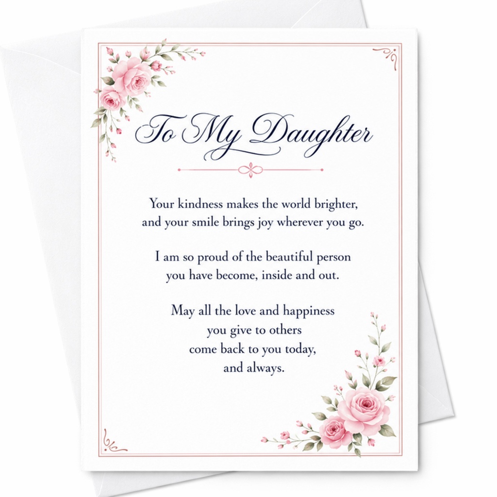 To My Daughter Heartfelt Birthday Card Special Daughter Birthday Greeting Card Sentimental Happy Birthday Card From Mom Or Dad C2367