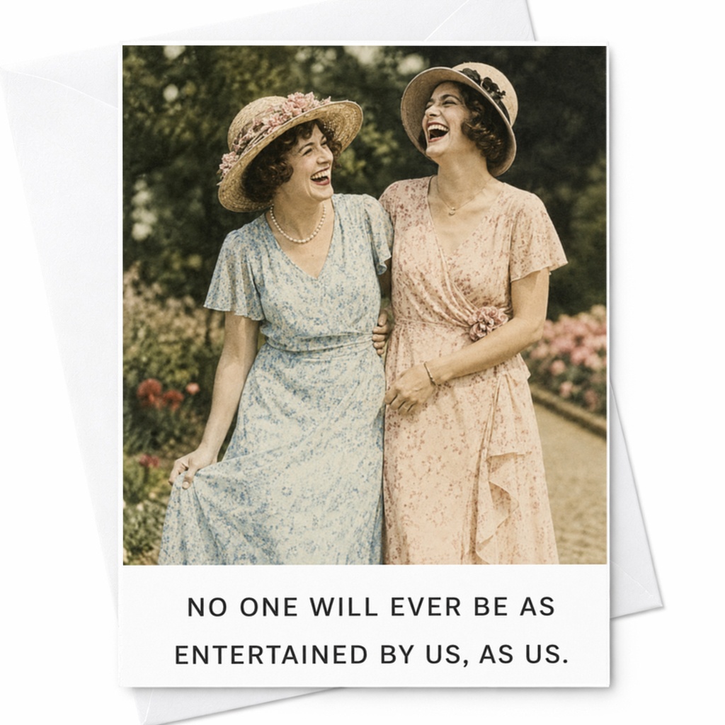 No One Will Ever Be As Entertained By Us, As Us Funny Friendship Card Birthday Card Best Friends Humor Laughing Together C2400