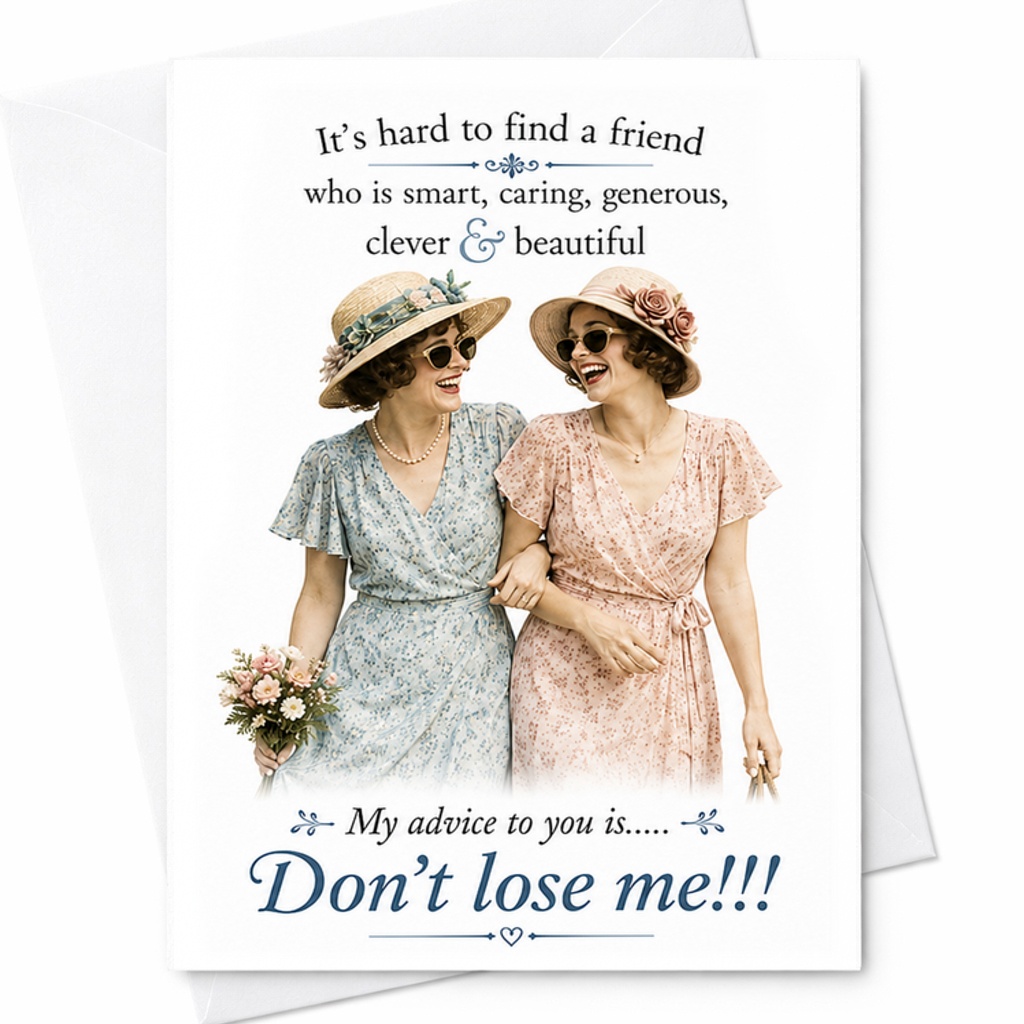 It'S Hard To Find A Friend Who Is Smart Caring Generous Clever Beautiful Funny Friendship Birthday Card Best Friend Gift C2434