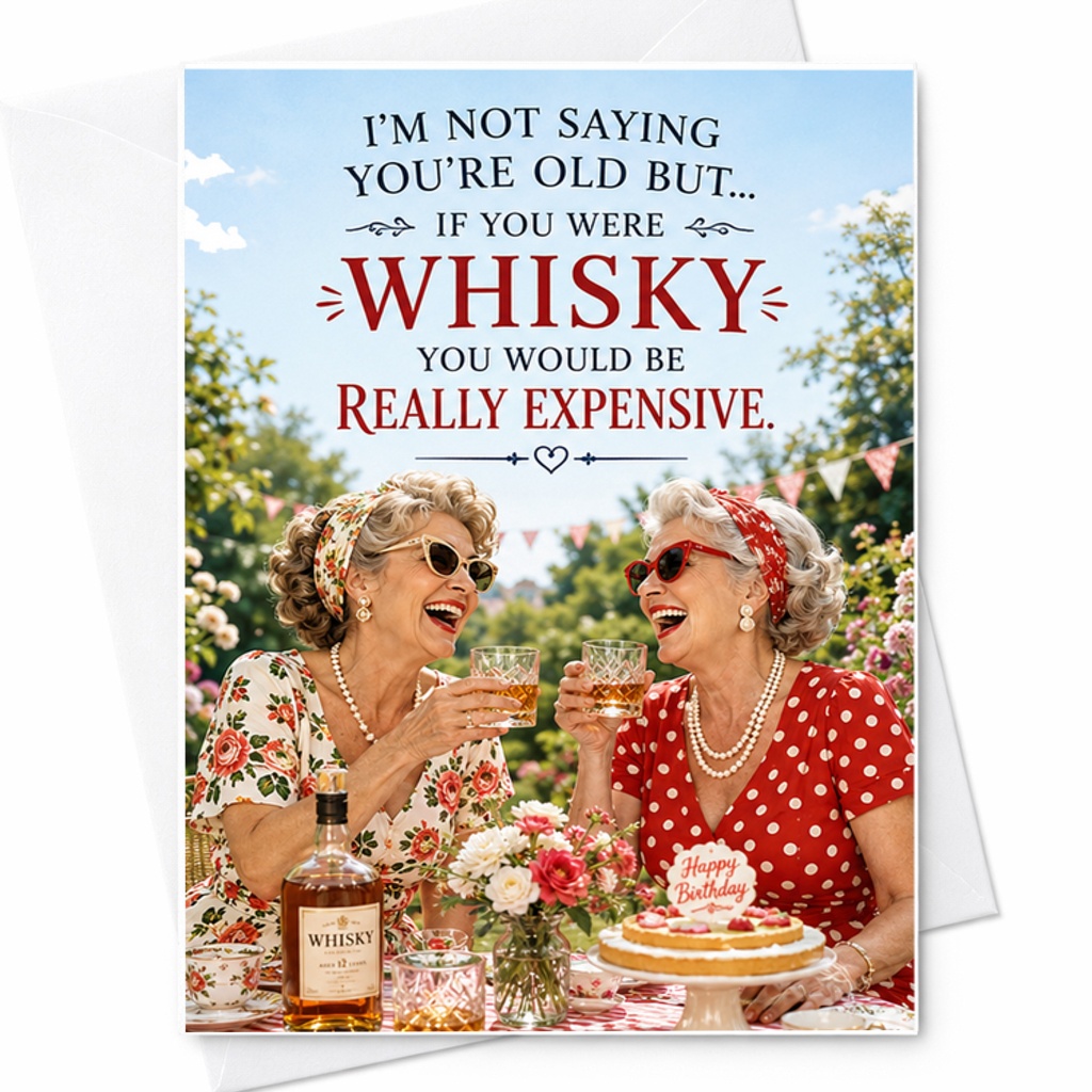 I’M Not Saying You’Re Old But If You Were Whisky You Would Be Really Expensive Funny Birthday Card For Her Mom Grandma Friend C2498