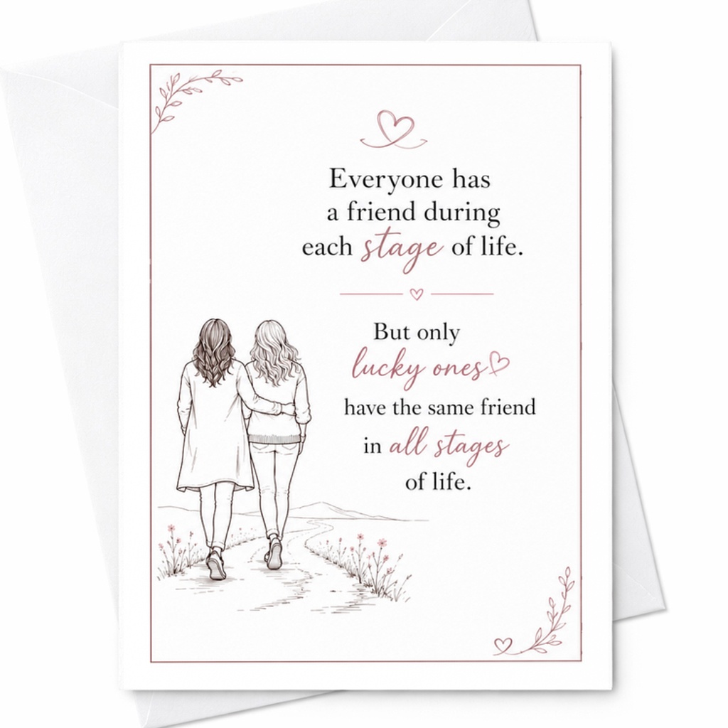 Everyone Has A Friend During Each Stage Of Life Friendship Card Birthday Card For Best Friend Sentimental Card For All Stages C2506