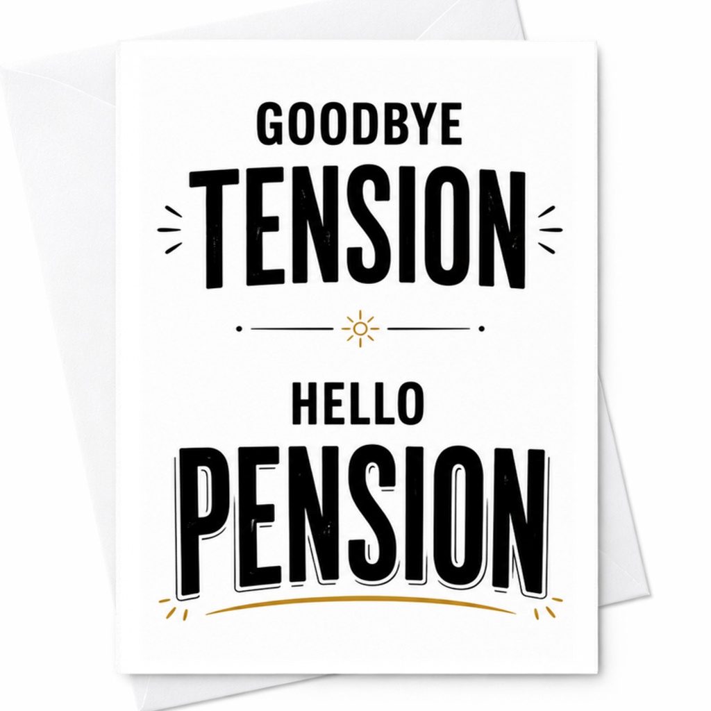Goodbye Tension Hello Pension Retirement Card Funny Retirement Card For Coworker Friend Happy Retirement Greeting Card C2577