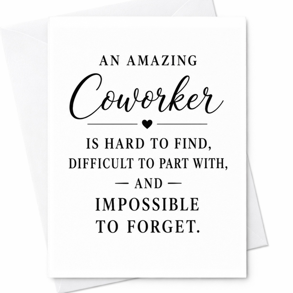 An Amazing Coworker Is Hard To Find, Difficult To Part With, And Impossible To Forget Card Retirement Farewell Colleague Appreciat C2579