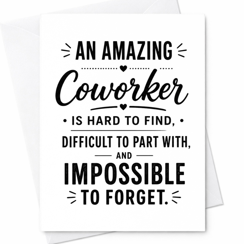 An Amazing Coworker Is Hard To Find Farewell Card Goodbye Colleague Retirement Card Office Friend Leaving Sentimental C2580