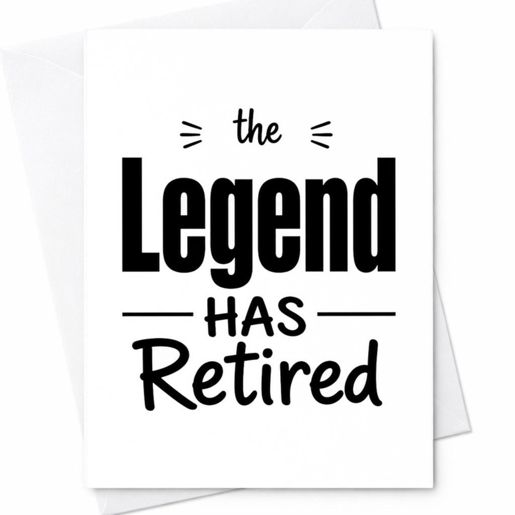 The Legend Has Retired Retirement Card Funny Retirement Card For Dad Grandpa Husband Celebrating Retirement Milestone C2596