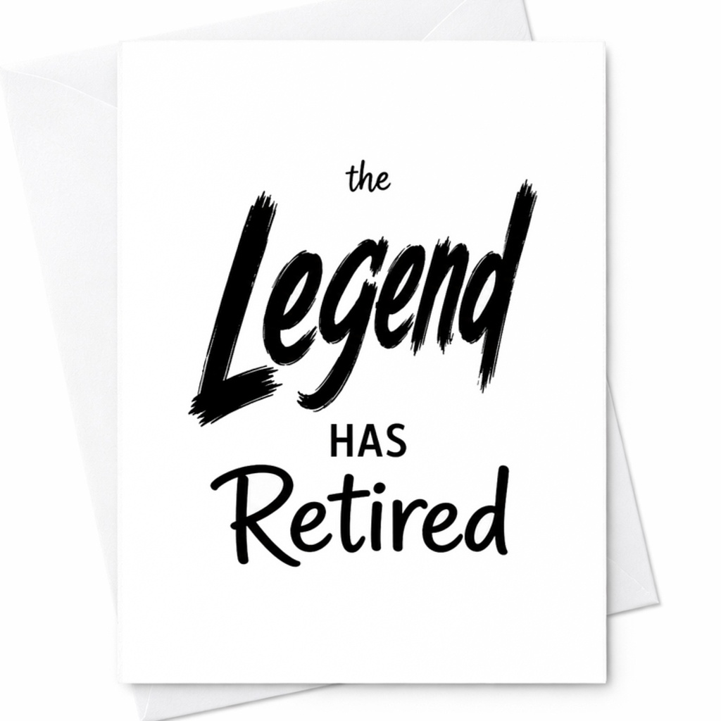 The Legend Has Retired Retirement Card Funny Congratulations Card For Retiree Coworker Boss Friend Happy Retirement Celebration C2595
