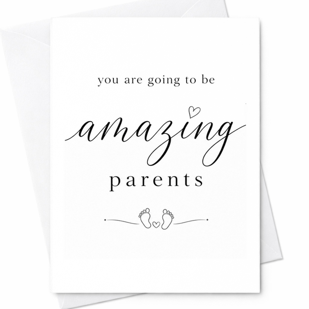 You Are Going To Be Amazing Parents New Baby Card Pregnancy Announcement Expecting Parents Cute Greeting Card For New Mom Dad C2627