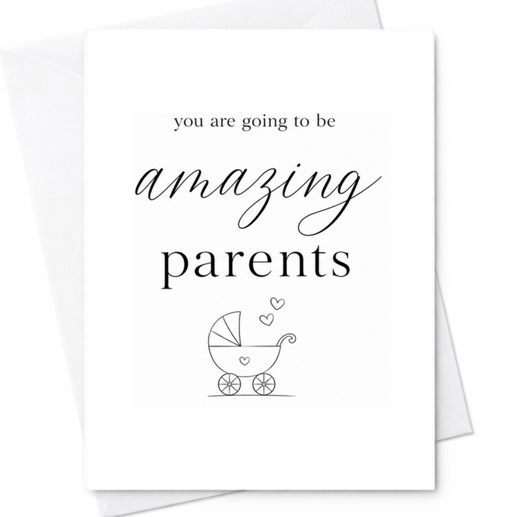 You Are Going To Be Amazing Parents Card Cute Pregnancy Announcement New Mom And Dad Baby Shower Greeting Card Expecting Couple C2628