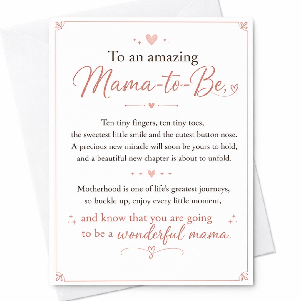 To An Amazing Mama-To-Be New Baby Card Motherhood Journey Card For Expecting Mom Baby Shower Card Sweet Message For New Mom C2629