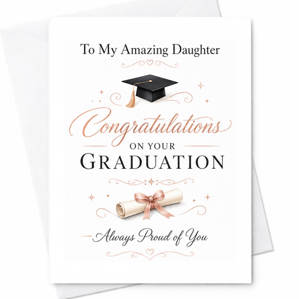 To My Amazing Daughter Congratulations On Your Graduation Always Proud Of You Card Graduation Card From Parents Sentimental C2647