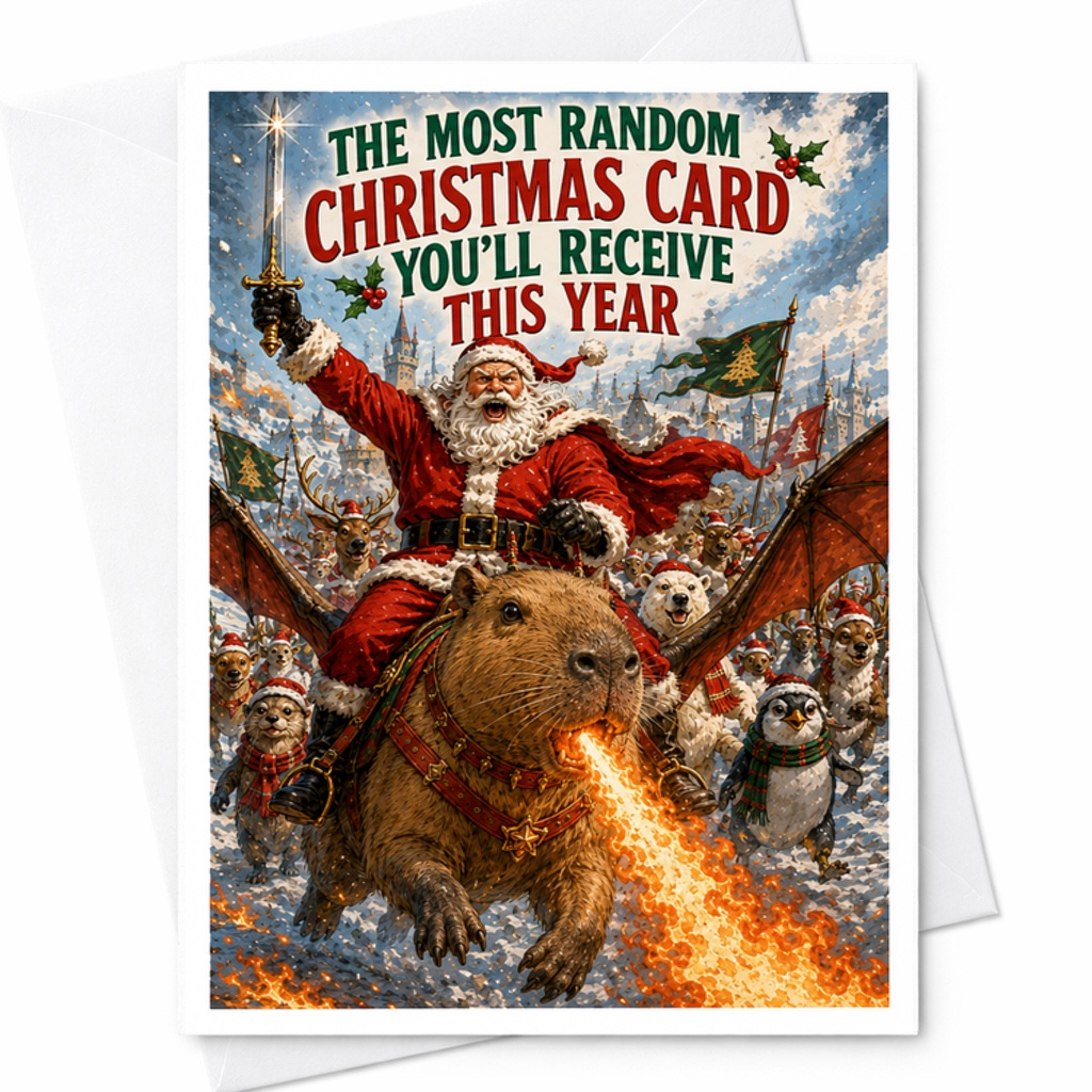 The Most Random Christmas Card You'll Receive This Year Funny Holiday Greeting Card For Husband Wife Mom Son Boyfriend C2682