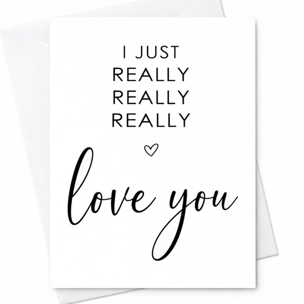 I Just Really Really Really Love You Romantic Wedding Card Anniversary Card For Couple Sweet Love Card For Husband Wife C2752