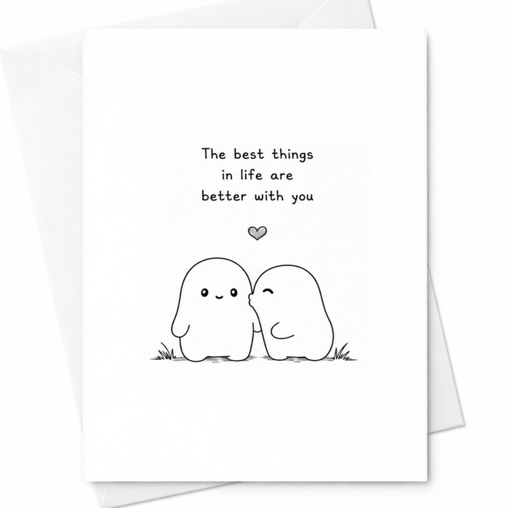 The Best Things In Life Are Better With You Cute Anniversary Card Romantic Couple Sweet Love Card For Him Or Her C2798