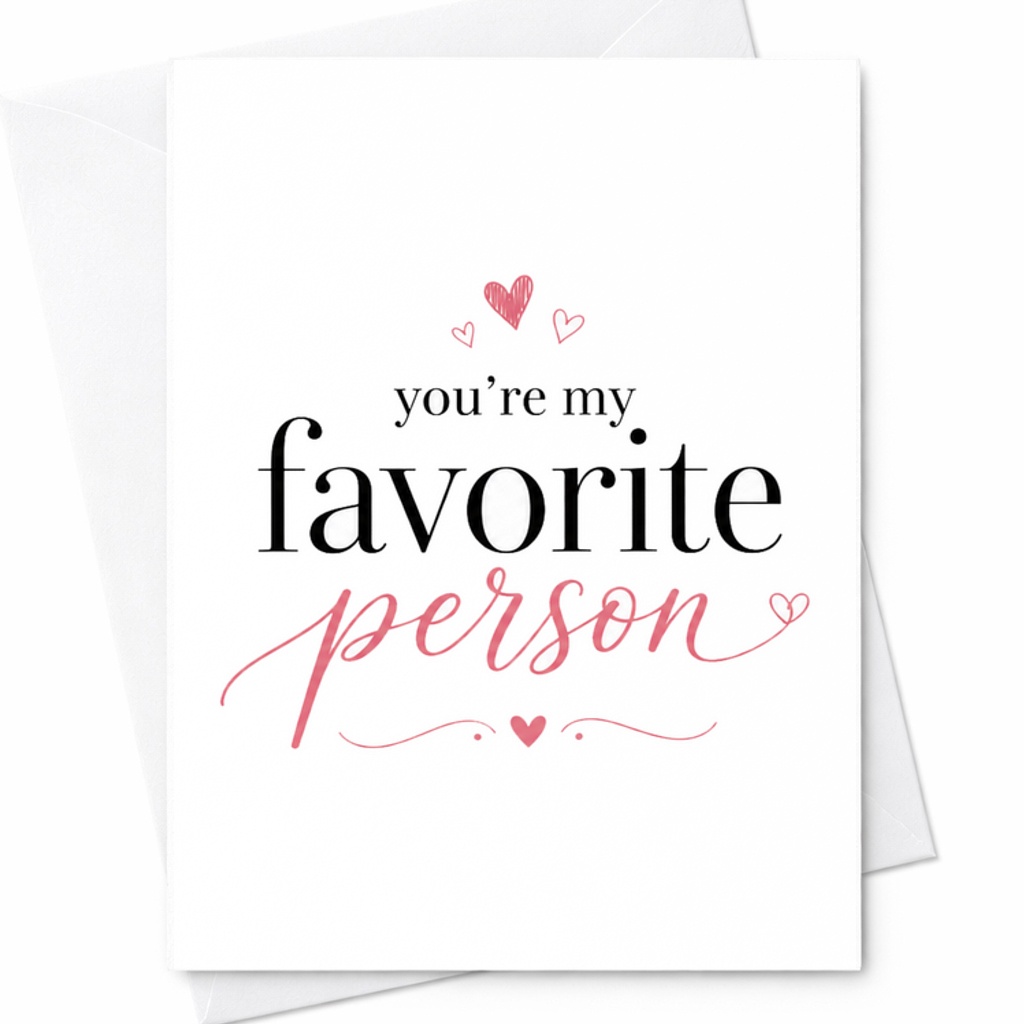 You're My Favorite Person Romantic Greeting Card Anniversary Card For Husband Wife Partner Cute Love Card For Special Someone C2799