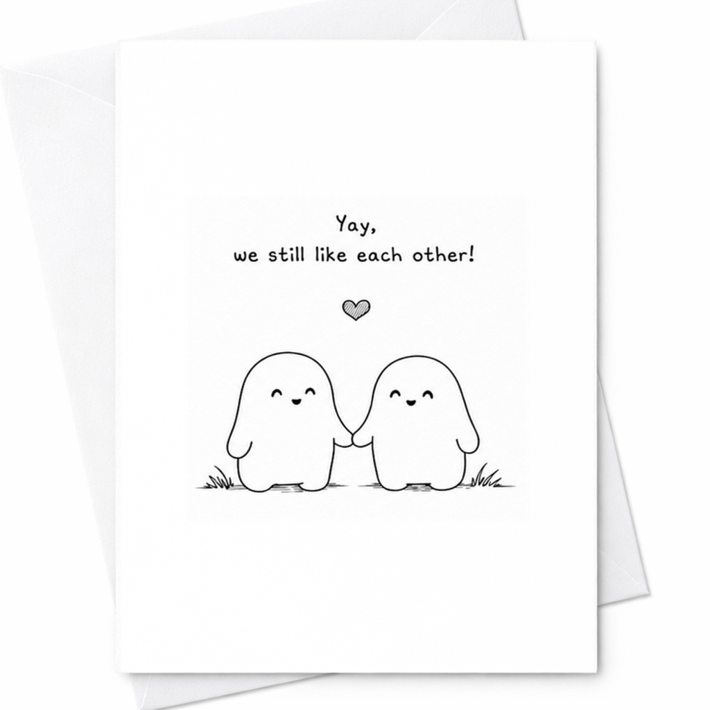 Yay, We Still Like Each Other Anniversary Card Cute Couple Romantic Love Greeting Card Sweet Anniversary Gift For Him Or Her C2795