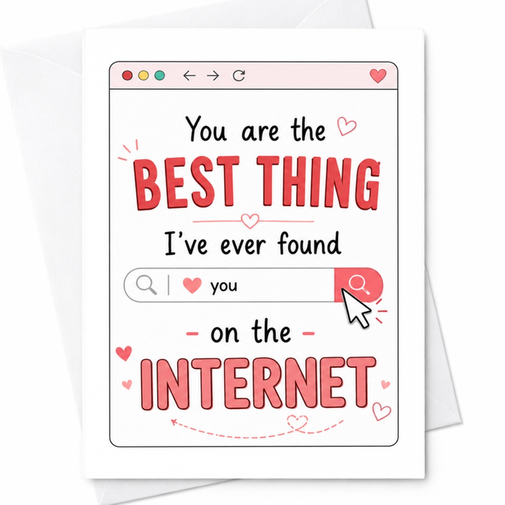 You Are The Best Thing I've Ever Found On The Internet Romantic Anniversary Card For Lover Cute Birthday Card For Partner C2801