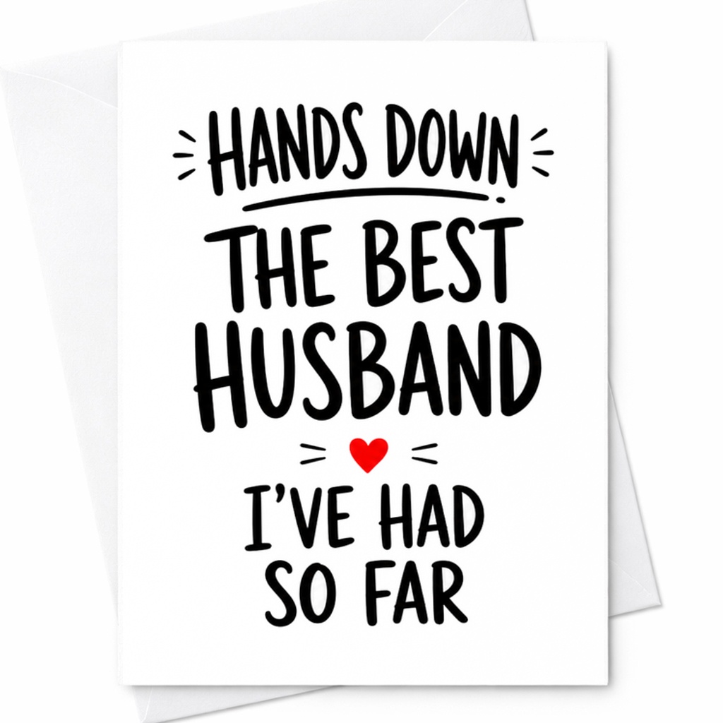 Hands Down The Best Husband I've Had So Far Funny Anniversary Card For Husband Romantic Love Card For Spouse Cute Marriage Card C2827