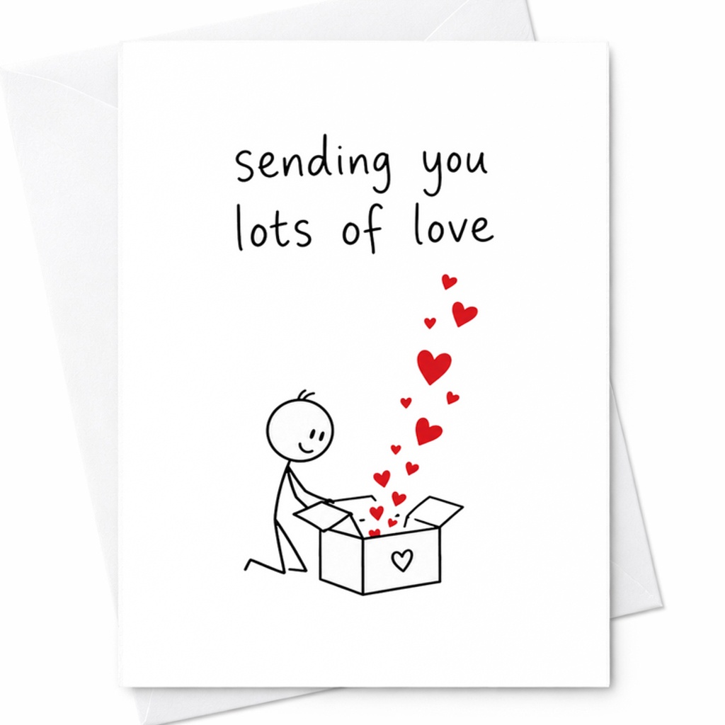 Sending You Lots Of Love Cute Anniversary Card For Husband Romantic Valentine's Day Card For Him Sweet Love Greeting Card C2843