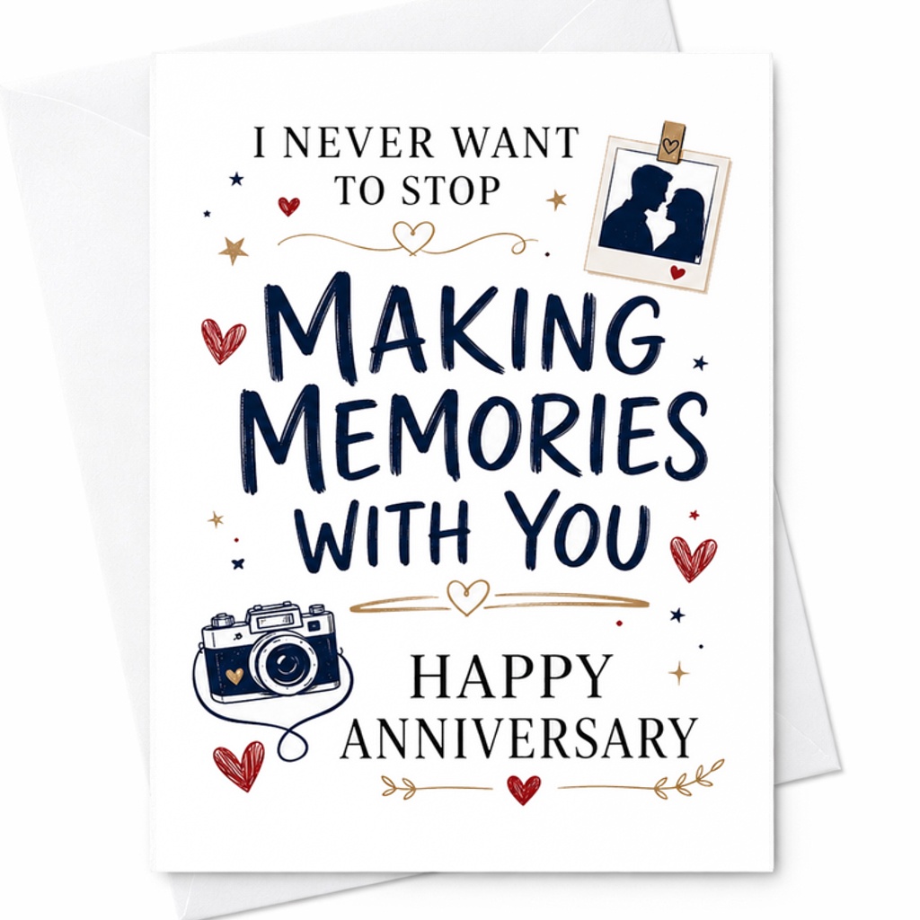 I Never Want To Stop Making Memories With You Happy Anniversary Card Romantic Anniversary Card For Couple Husband Wife C2852