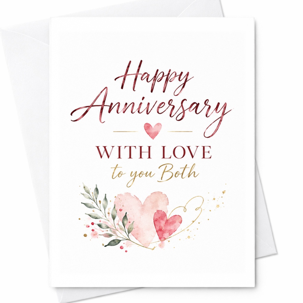 Happy Anniversary With Love To You Both Anniversary Card Romantic Floral For Couple Husband Wife Sentimental Greeting C2896