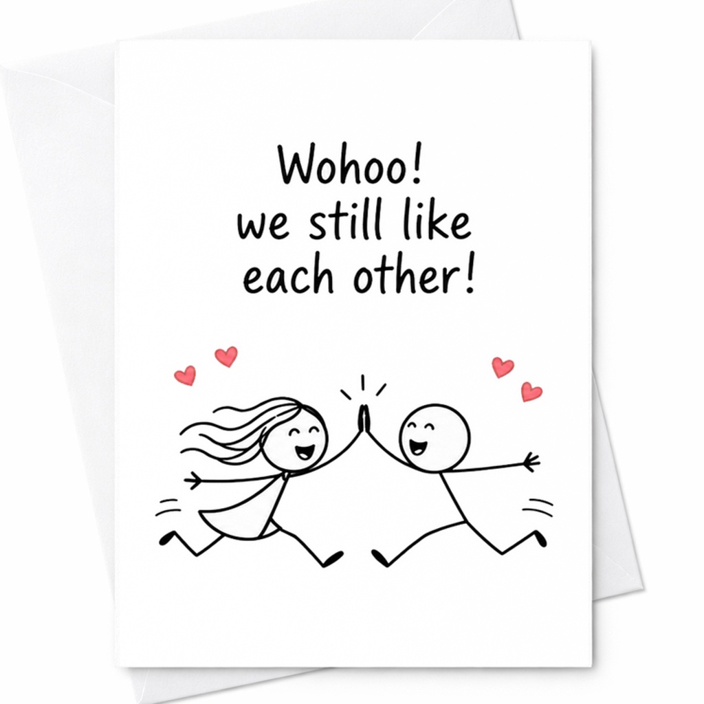Wohoo! We Still Like Each Other! Funny Anniversary Card For Couples Cute Romantic Greeting Card For Husband Wife Partner C2869
