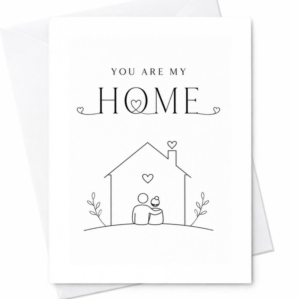 You Are My Home Romantic Anniversary Card Sweet Love Card For Couple Husband Wife Sentimental Wedding Card Cute C2936