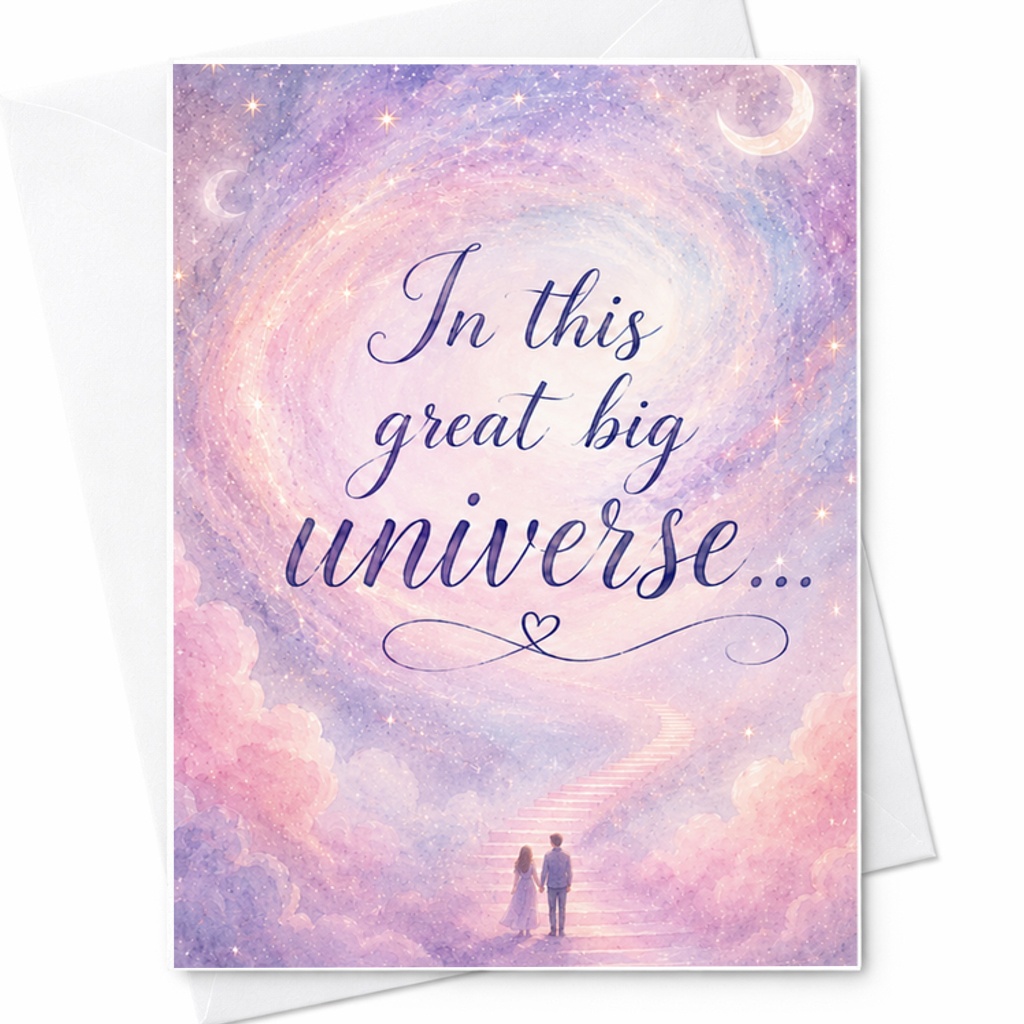 In This Great Big Universe Romantic Anniversary Card Couple Sweet Love Card For Husband Wife Sentimental Celestial C2933