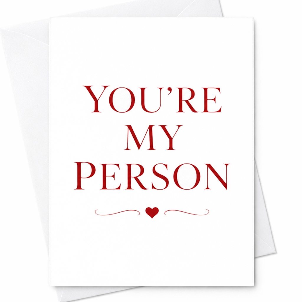 You're My Person Wedding Card Romantic Anniversary Card For Couple Sweet Love Card Mr And Mrs Newlyweds Engagement Card C2959