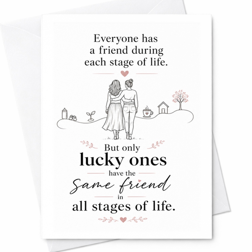 Everyone Has A Friend During Each Stage Of Life Friendship Card Best Friend Birthday Card Sentimental Gift For Her Cute C2949